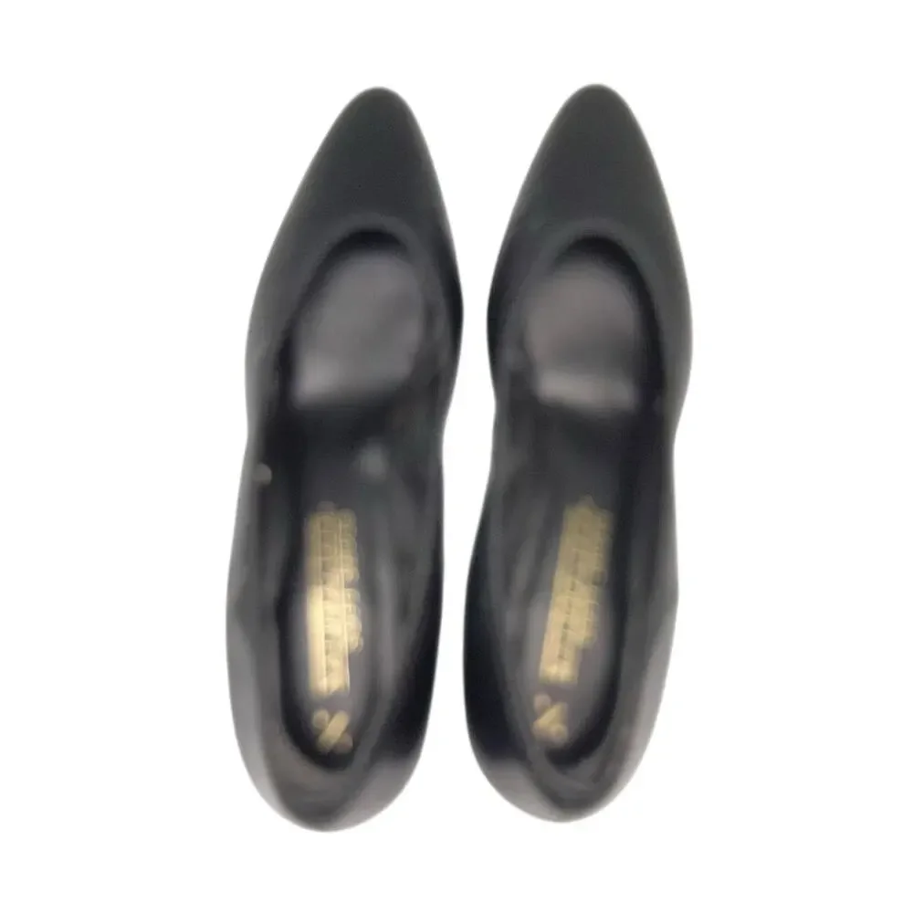 Naturalizer Soft Black Leather Kitten Heel Pumps 10 AAAA Extra Narrow Office